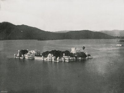 Pałac nad jeziorem, Udaipur, Indie, 1895. autorstwa Unbekannt