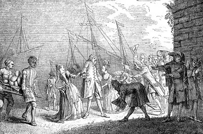 Lądowanie Senesino, 1720 autorstwa Unbekannt