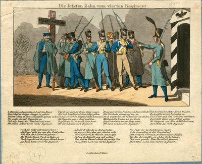 Ostatnia dziesiątka 4 Pułku, 1831 autorstwa Unbekannt