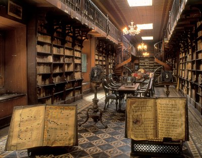 Biblioteka Klasztoru Św. Franciszka, Lima, Peru, XX w. (foto) autorstwa Unbekannt