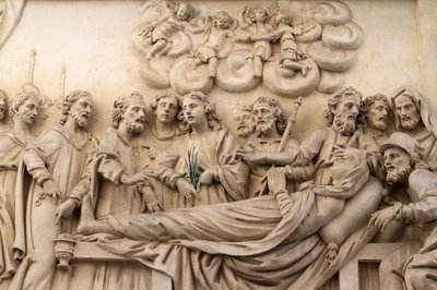 Życie Dziewicy, Dom Dziewicy, Santa Casa, Replika Świętego Domu, Kościół Matki Boskiej Loretańskiej, Praga., Czechy autorstwa Unbekannt