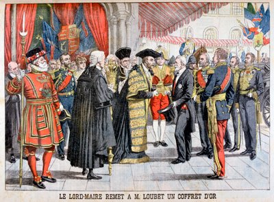 Lord burmistrz Londynu daje Loubetowi złote pudełko, 1903 r. autorstwa Unbekannt