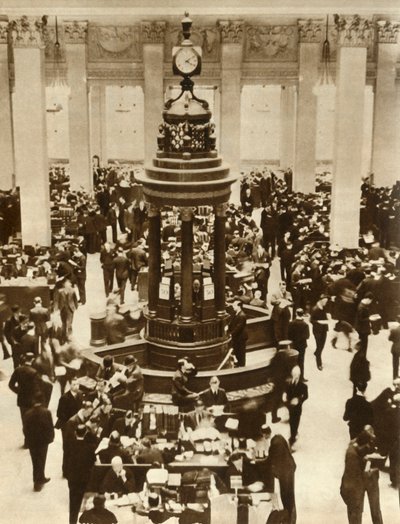 Lutine Bell w Underwriting Room w Lloyds of London, 1933, 1935. autorstwa Unbekannt
