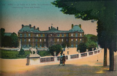 Pałac Luksemburski i Jardin du Luxembourg, Paryż, ok. 1920 autorstwa Unbekannt
