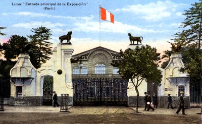 Wejście główne na wystawę, Lima, Peru, ok. 1900 autorstwa Unbekannt