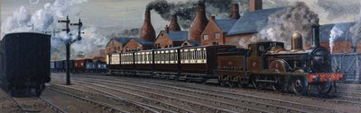 Manchester Express w pobliżu Stoke-on-Trent autorstwa Unbekannt