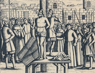 Męczeństwo mistrza Williama Tindalla we Flandrii przy zamku Vilvoorde, 1563, 1947 autorstwa Unbekannt