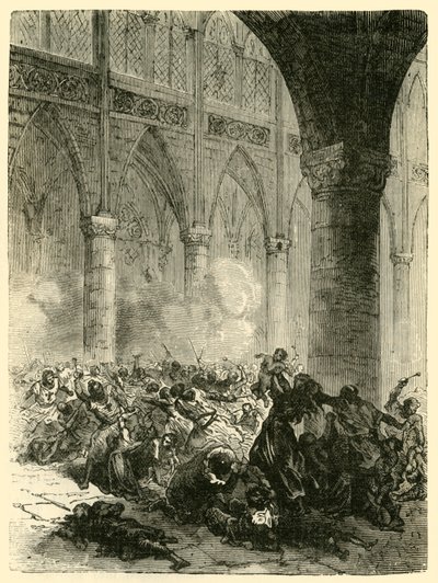 Masakra w Beziers, 1209, 1890. autorstwa Unbekannt