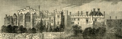 Klasztor św. Jana Jerozolimskiego, Clerkenwell - Widok ogólny od południowego wschodu, ok. 1872 r. autorstwa Unbekannt