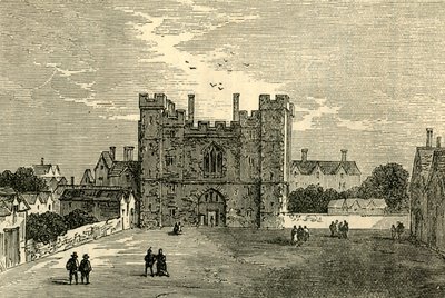 Klasztor św. Jana Jerozolimskiego, Clerkenwell - Brama od zachodu, ok. 1872 r. autorstwa Unbekannt
