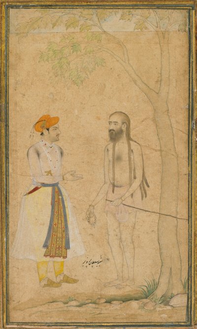 Książę Mogołów Parvez i Święty Człowiek, ca. 1610. autorstwa Unbekannt