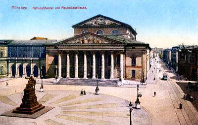 Teatr Narodowy i Maximilian Strasse, Monachium, Niemcy, 1925 autorstwa Unbekannt