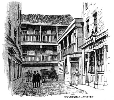 Zajazd Old Bell, Holborn, Londyn, 1887 r. autorstwa Unbekannt