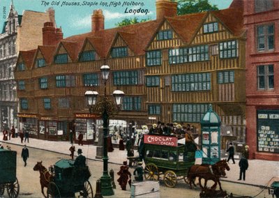 Stare domy, Staple Inn, High Holborn, Londyn, 1905 autorstwa Unbekannt