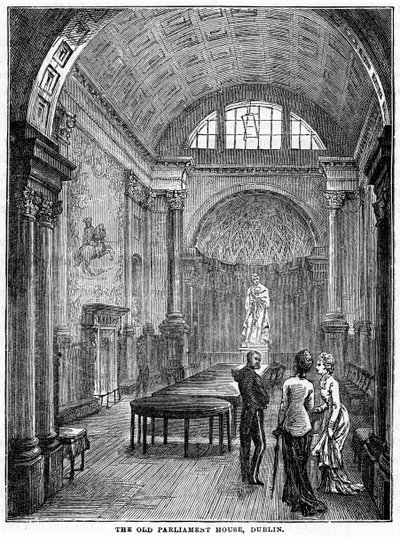 Stary Parlament, Dublin, XIX w. autorstwa Unbekannt