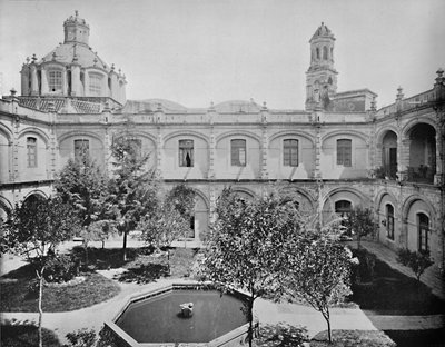 Stary klasztor San Hipolito, miasto Meksyk, c1897. autorstwa Unbekannt