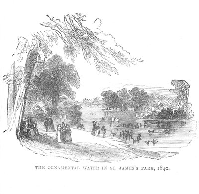 Woda ozdobna w St. James Park, 1840, c1870 autorstwa Unbekannt