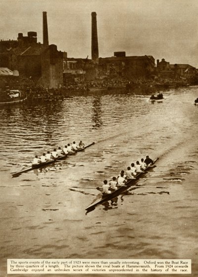 The Oxford and Cambridge Boat Race, Londyn, 1923, 1935. autorstwa Unbekannt