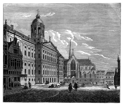 Pałac Królewski, Amsterdam, ok. 1890 r. autorstwa Unbekannt