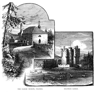 Kościół parafialny, Crathie i zamek Braemar, Szkocja, 1900 autorstwa Unbekannt