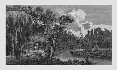 Petrifying or Dropping Well i ruiny zamku Knaresbrough w Yorkshire, 1771. autorstwa Unbekannt
