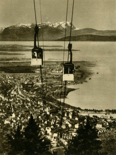 Kolejka linowa Pfänderbahn, Bregenz, Austria, ok. 1935. autorstwa Unbekannt