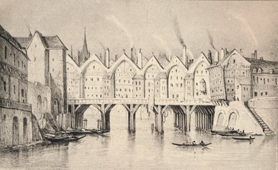 Pont St Michel w 1550, 1915 autorstwa Unbekannt