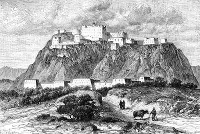 Pałac Potala w Lhasie w Tybecie, XVII w., ok. 1890 r. autorstwa Unbekannt