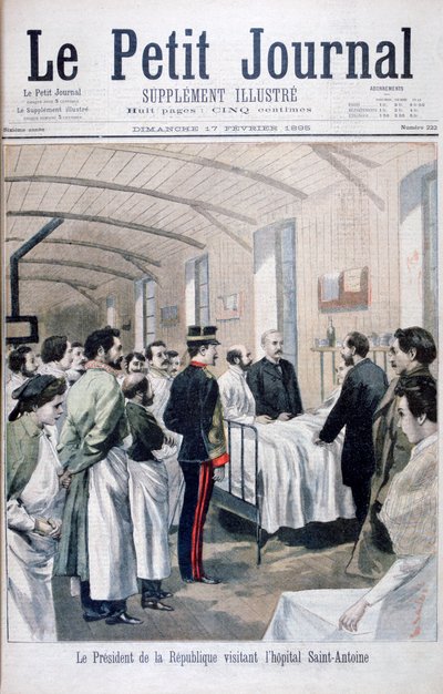 Prezydent Republiki Felix Faure, wizyta w szpitalu Saint-Antoine, Paryż, 1895 autorstwa Unbekannt