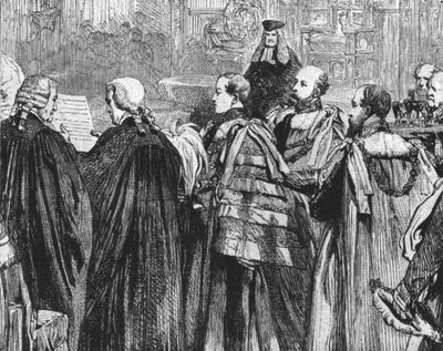 Książę Walii po raz pierwszy zasiada w Izbie Lordów... 1863, 1901. autorstwa Unbekannt
