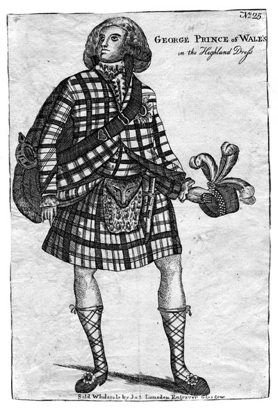 Książę Walii, przyszły król Jerzy IV 1762-1830, w stroju góralskim autorstwa Unbekannt