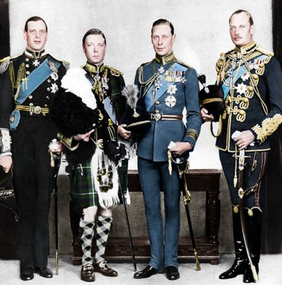 Książę Walii z braćmi, ok. 1930 autorstwa Unbekannt