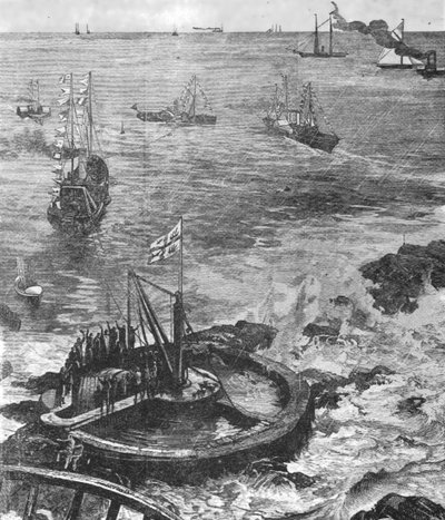 Książę Walii... kładzie kamień węgielny pod nową latarnię Eddystone... 1879, 1901. autorstwa Unbekannt