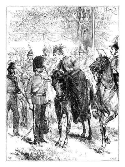Królowa rozdaje Krzyże Wiktorii w Hyde Parku, Londyn, ok. 1850, ok. 1888 autorstwa Unbekannt