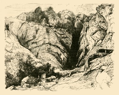 Wąwóz w Delfach, scena odrzucenia Galów, 1890. autorstwa Unbekannt