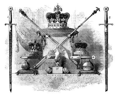 Regalia Anglii, ok. 1820 r., ok. 1895 r autorstwa Unbekannt