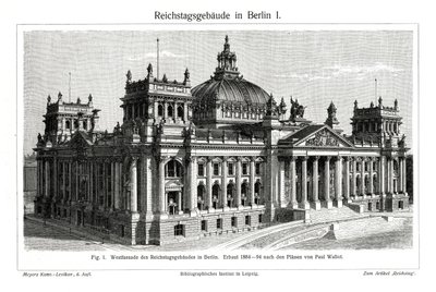 Reichstag, Berlin, Niemcy, koniec XIX wieku autorstwa Unbekannt