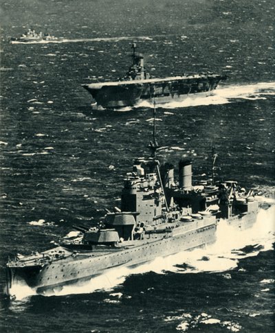 Renown, Ark Royal i Sheffield, c1939-1941, 1942. autorstwa Unbekannt