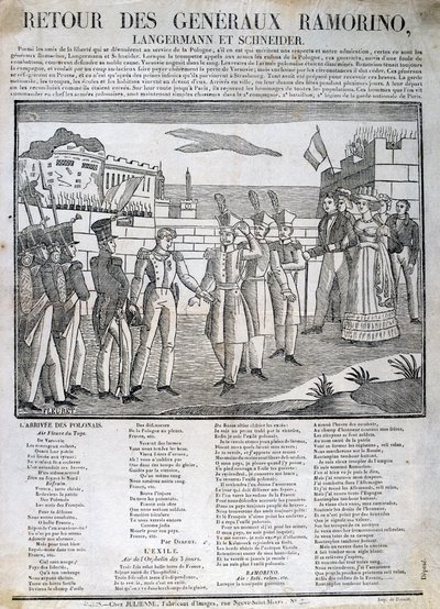 Powrót generała Ramorino, 1831 autorstwa Unbekannt