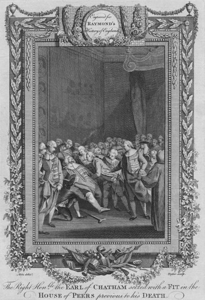 Szanowny hrabia Chatham aresztowany w Izbie Parów, ok. 1787 r. autorstwa Unbekannt