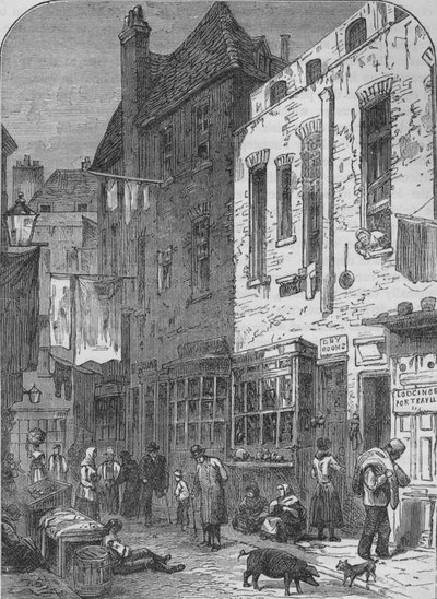 The Rookery of St Giles, Londyn, 1850 1878 autorstwa Unbekannt