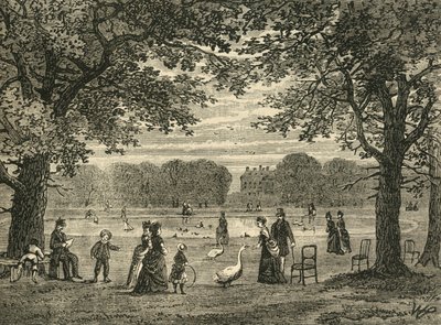 Okrągły staw, ogrody Kensington, ok. 1876 r. autorstwa Unbekannt