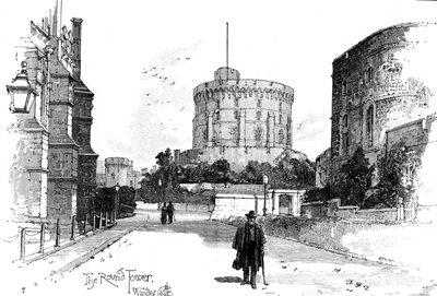 Okrągła Wieża, Zamek Windsor, Berkshire, 1900 autorstwa Unbekannt
