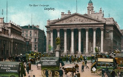 The Royal Exchange, Londyn, ok. 1910 autorstwa Unbekannt