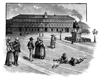 Pałac Królewski, Neapol, Włochy, ok. 1888 r. autorstwa Unbekannt