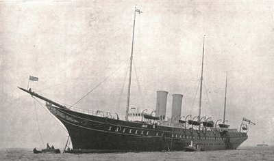 Królewski jacht opuszczający Cowes na wyspie Wight, 6 sierpnia 1902 r. autorstwa Unbekannt