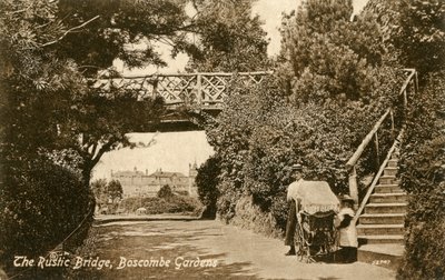 Rustykalny most, Boscombe Gardens, Bournemouth, Dorset, c1900-c1919 autorstwa Unbekannt