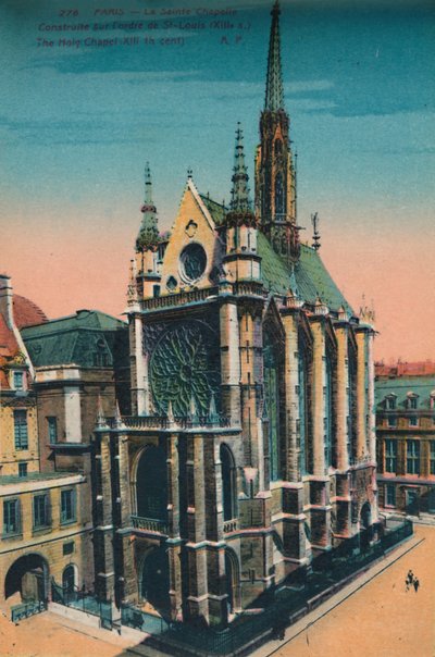 Kaplica Święta Sainte-Chapelle, Paryż, ok. 1920 r. autorstwa Unbekannt