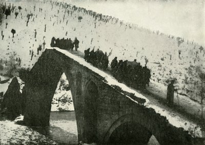 Sztab Generalny Armii Serbskiej podczas odwrotu przez Albanię, 1919. autorstwa Unbekannt