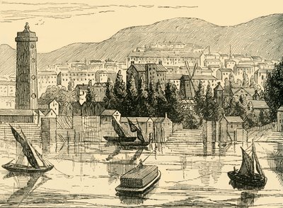 Południowa strona Tamizy, zaczerpnięta z tarasu Adelphi, 1770, c1878. autorstwa Unbekannt
